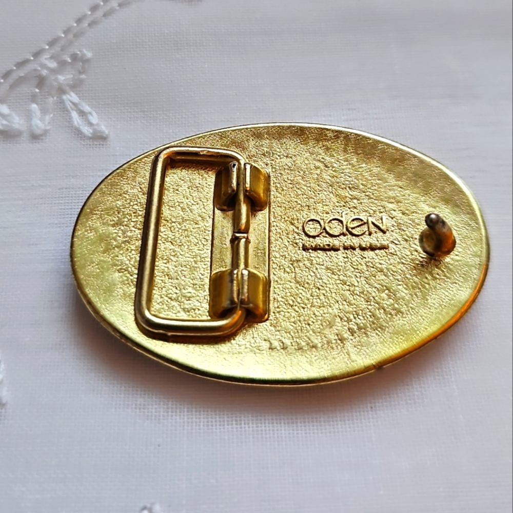 1970s Oden Inc. Brass/Bronze "Jim" Belt Buckle, Personalized Name, Made In USA - Picture 6 of 9